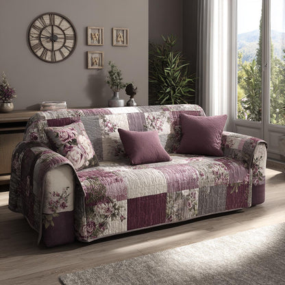 in Country Style Quilted Sofa Cover