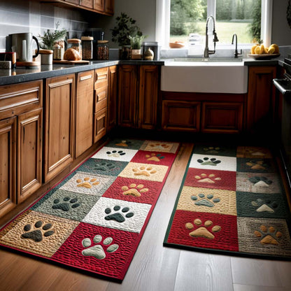 Cozy Paw Prints 2-Piece Kitchen Mat Set – Journee