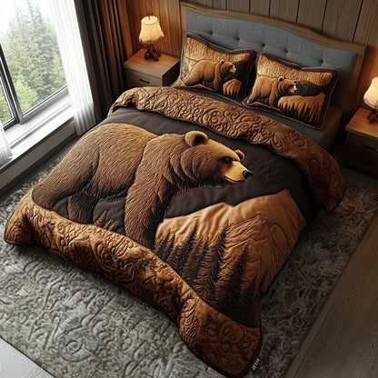 Woodland Animals Quilted Bedding Set - Design A