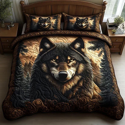 Woodland Animals Quilted Bedding Set - Design C