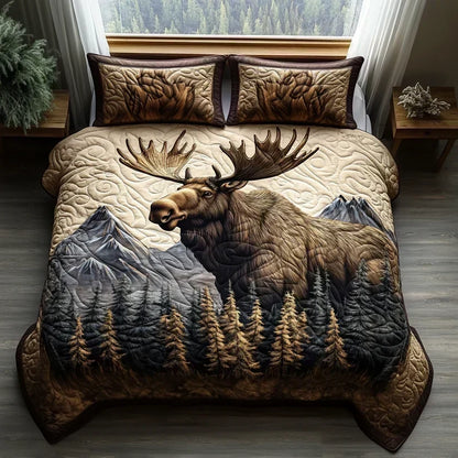 Woodland Animals Quilted Bedding Set - Design D