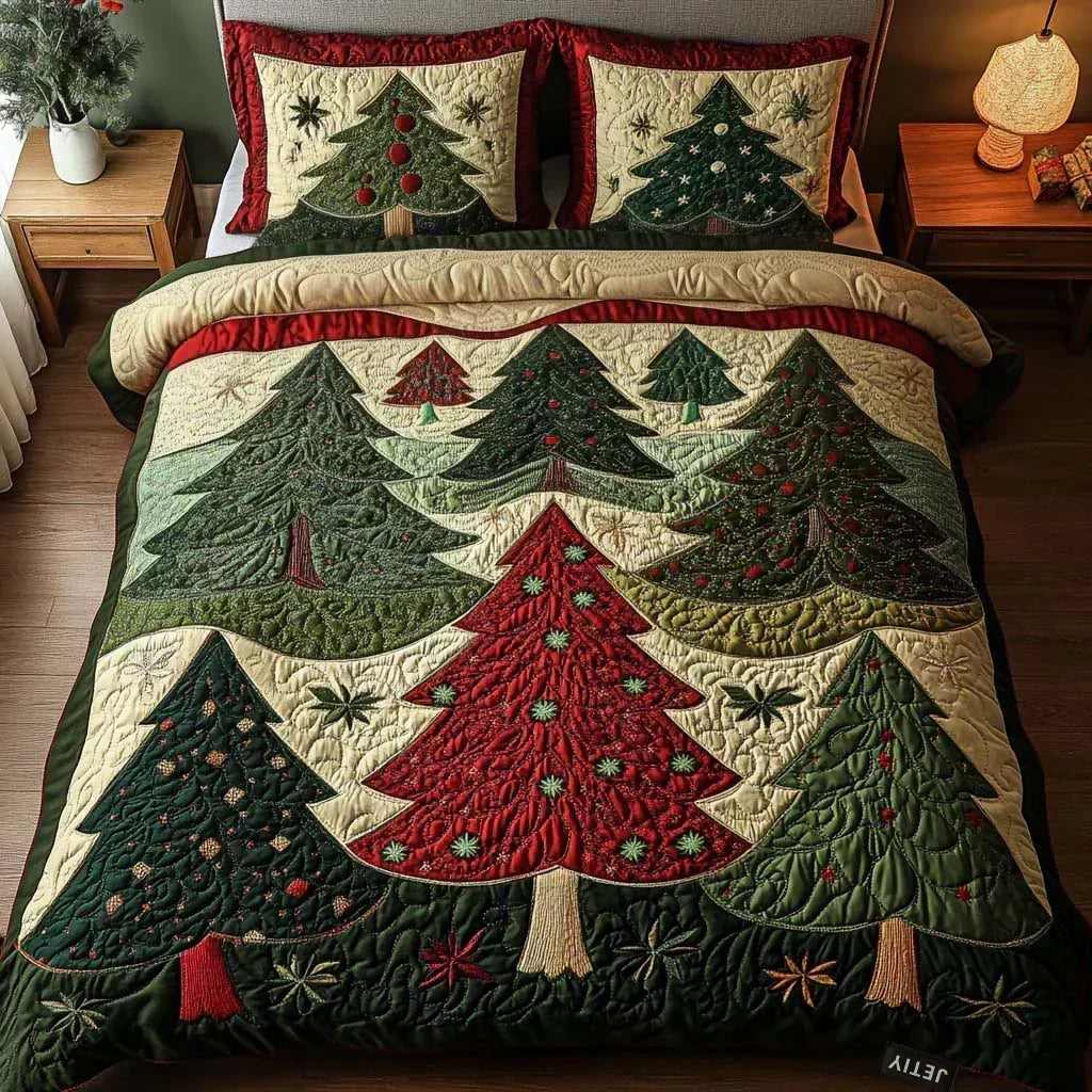 Joyful Forest 3-Piece Quilted Bedding Set