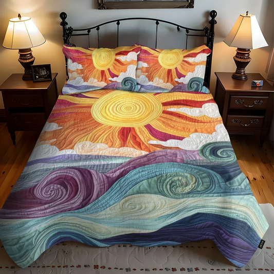 Sunshine Charm 3-Piece Quilted Bedding Set
