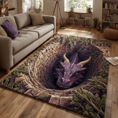Deep Dragon Eye Decorative Area Rug
