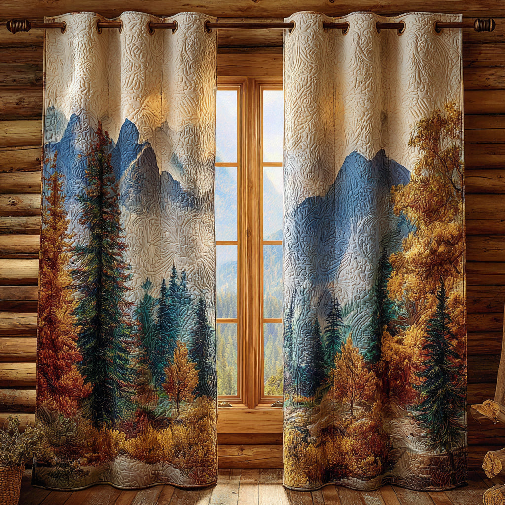 Mossy Forest Quilted Curtains