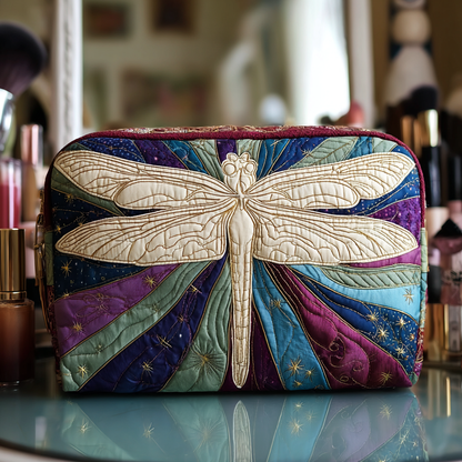 Mysterious Dragonfly Quilted Toiletry Bag
