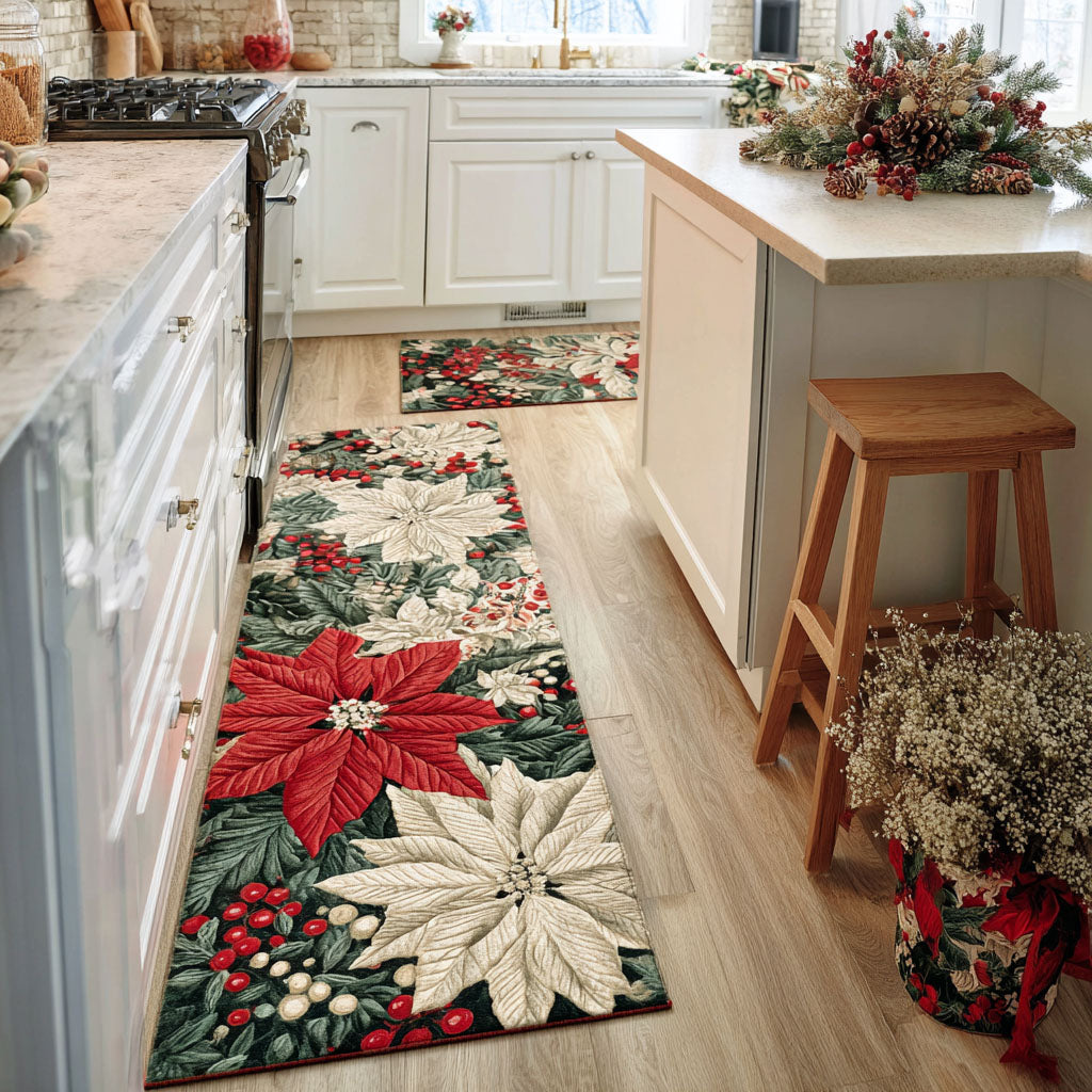 Carmine Plaid 2-Piece Kitchen Mat Set