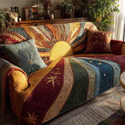 Patchwork Rustic All Dawn Quilted Sofa Cover – Kaelyn