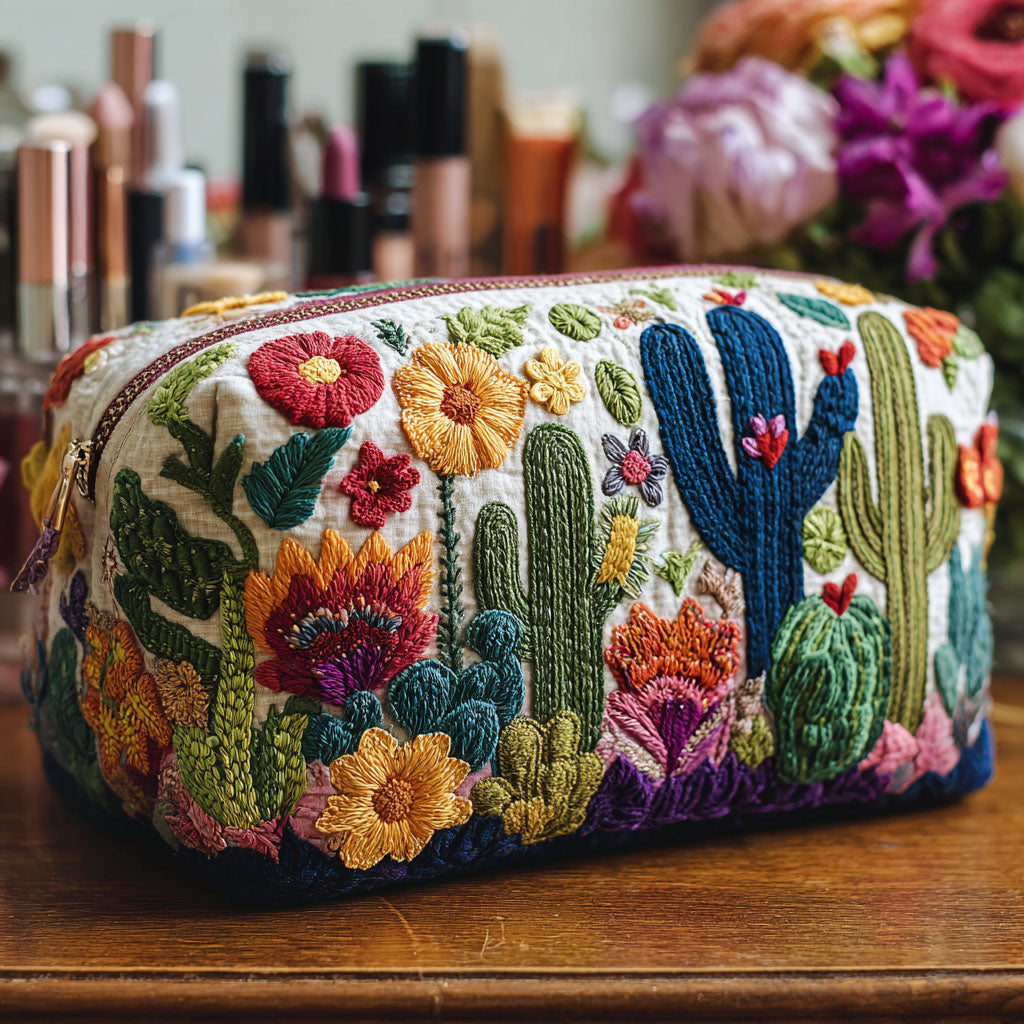 Succulents Quilted Toiletry Bag – Kaitlyn