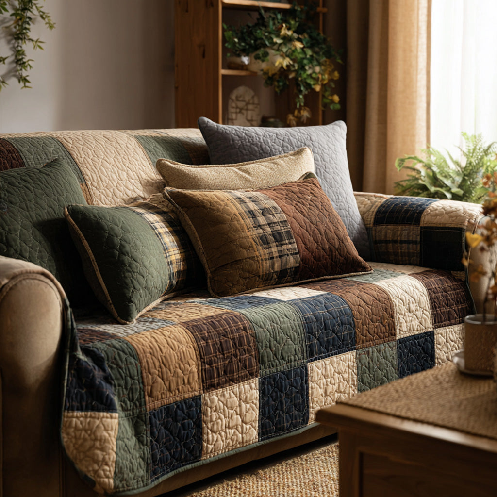Without Time Quilted Sofa Cover