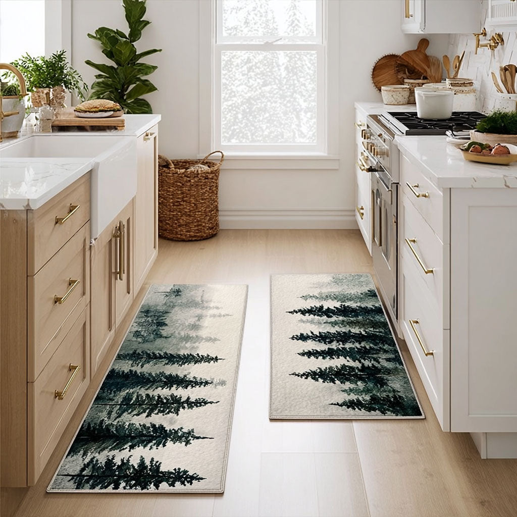 Woodland Stream 2-Piece Kitchen Mat Set – Karina