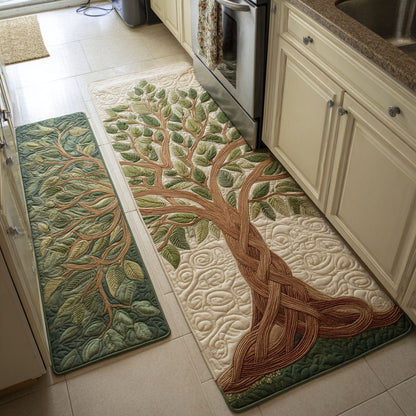 Golden Tree 2-Piece Kitchen Mat Set