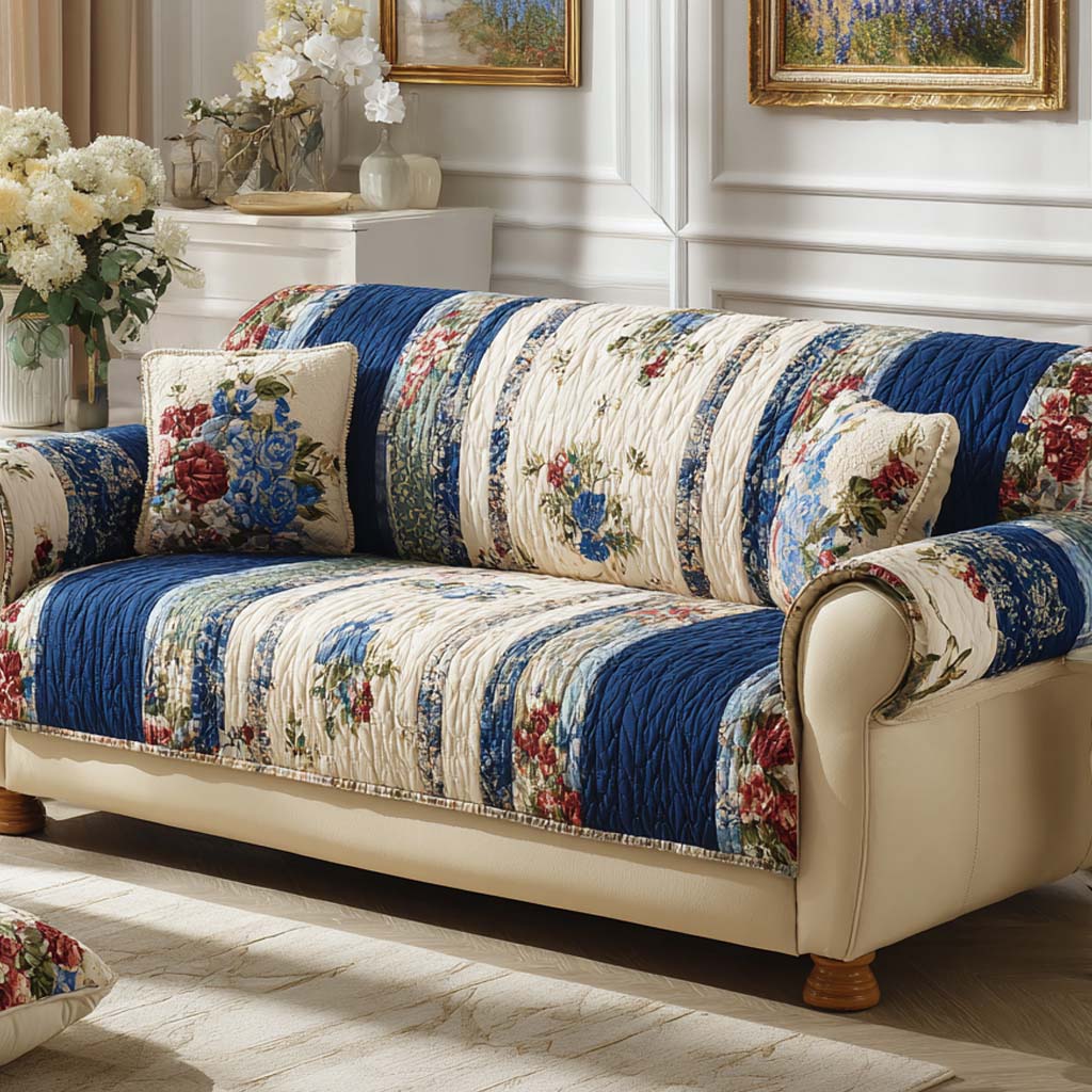 in American Style Quilted Sofa Cover – Katharine