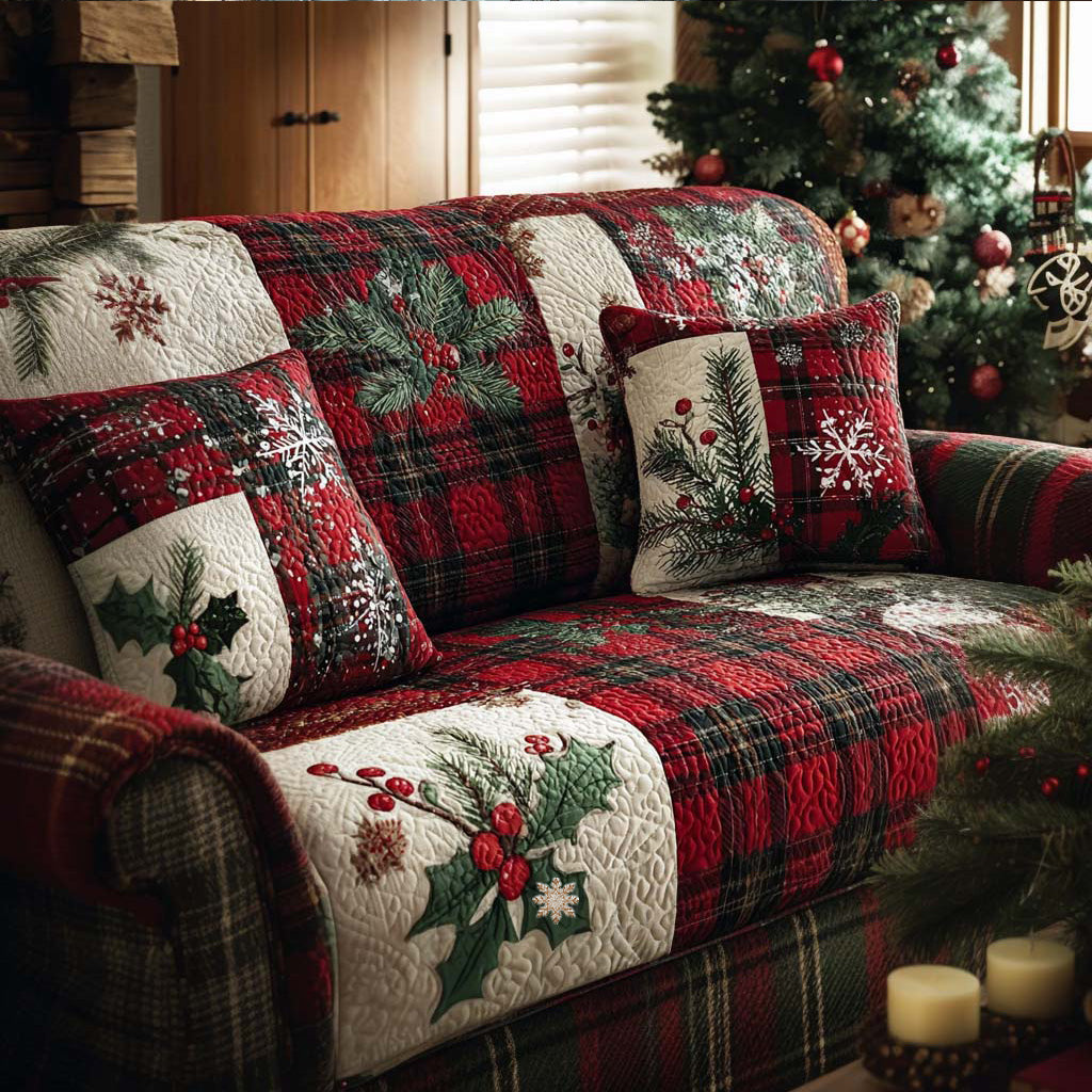 Diamonds Quilted Sofa Cover