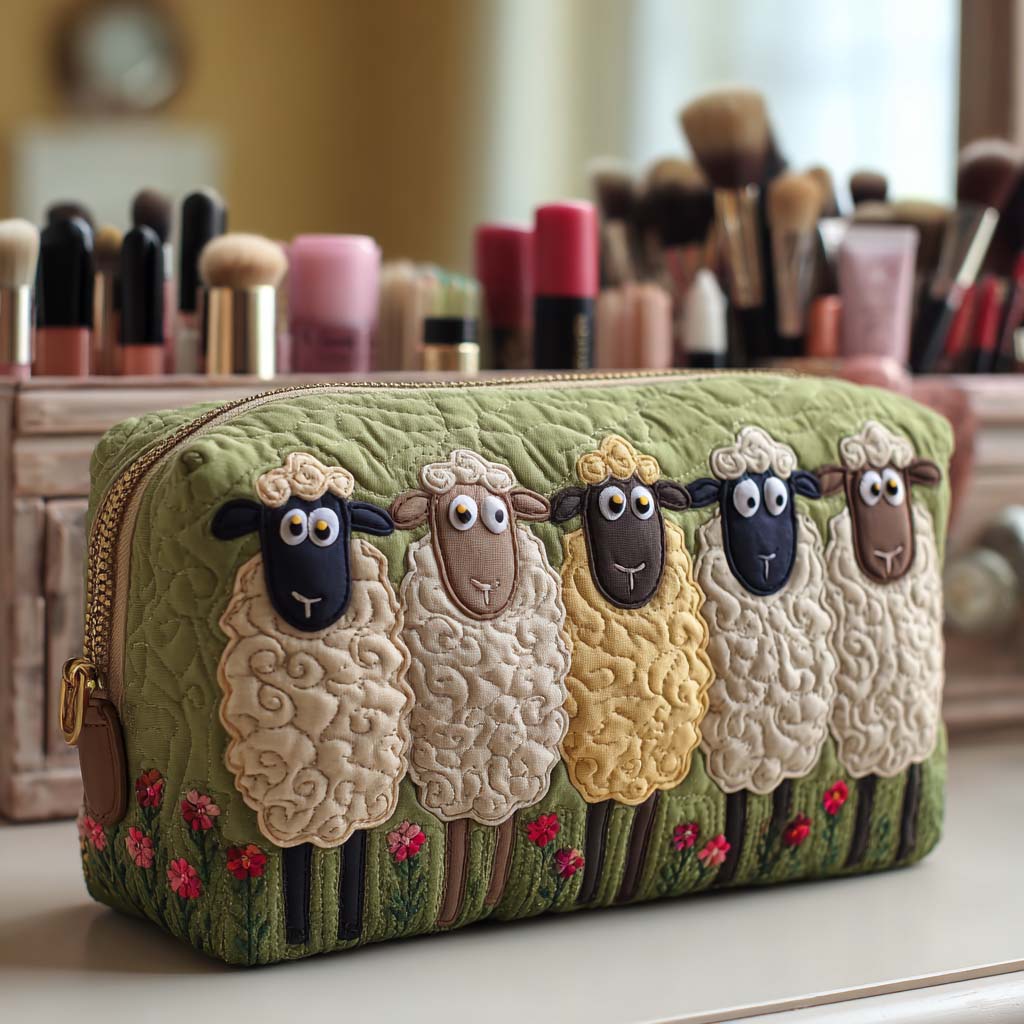 Sheep Quilted Toiletry Bag