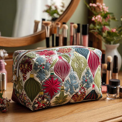 Glossy Accents Quilted Toiletry Bag