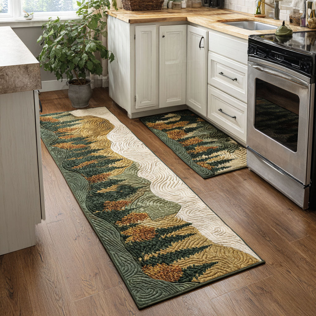 Alpine Landscape 2-Piece Kitchen Mat Set