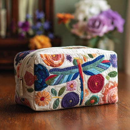 Colourful Trim Quilted Toiletry Bag