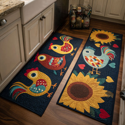 Farmhouse Chickens 2-Piece Kitchen Mat Set – Kira