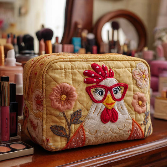 Radiant Chicken Quilted Toiletry Bag