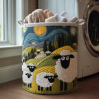 Matilda Lamb Meadow Quilted Storage Basket