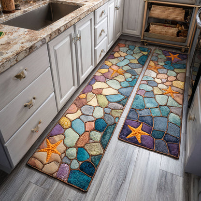Ocean View 2-Piece Kitchen Mat Set