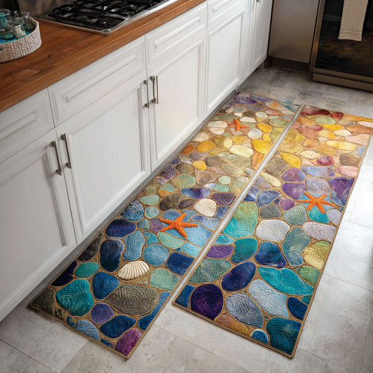 Calm Seashore 2-Piece Kitchen Mat Set – Lena