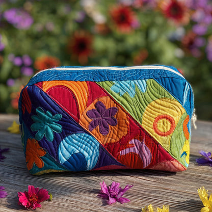 Cosmic Pattern Quilted Toiletry Bag