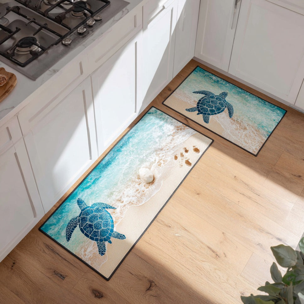 Sea Harmony 2-Piece Kitchen Mat Set