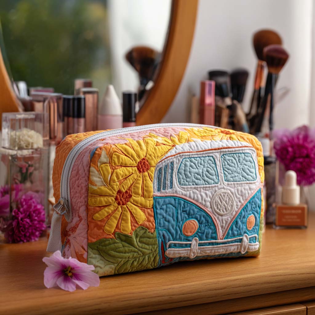 Golden Horizon Quilted Toiletry Bag – Linda