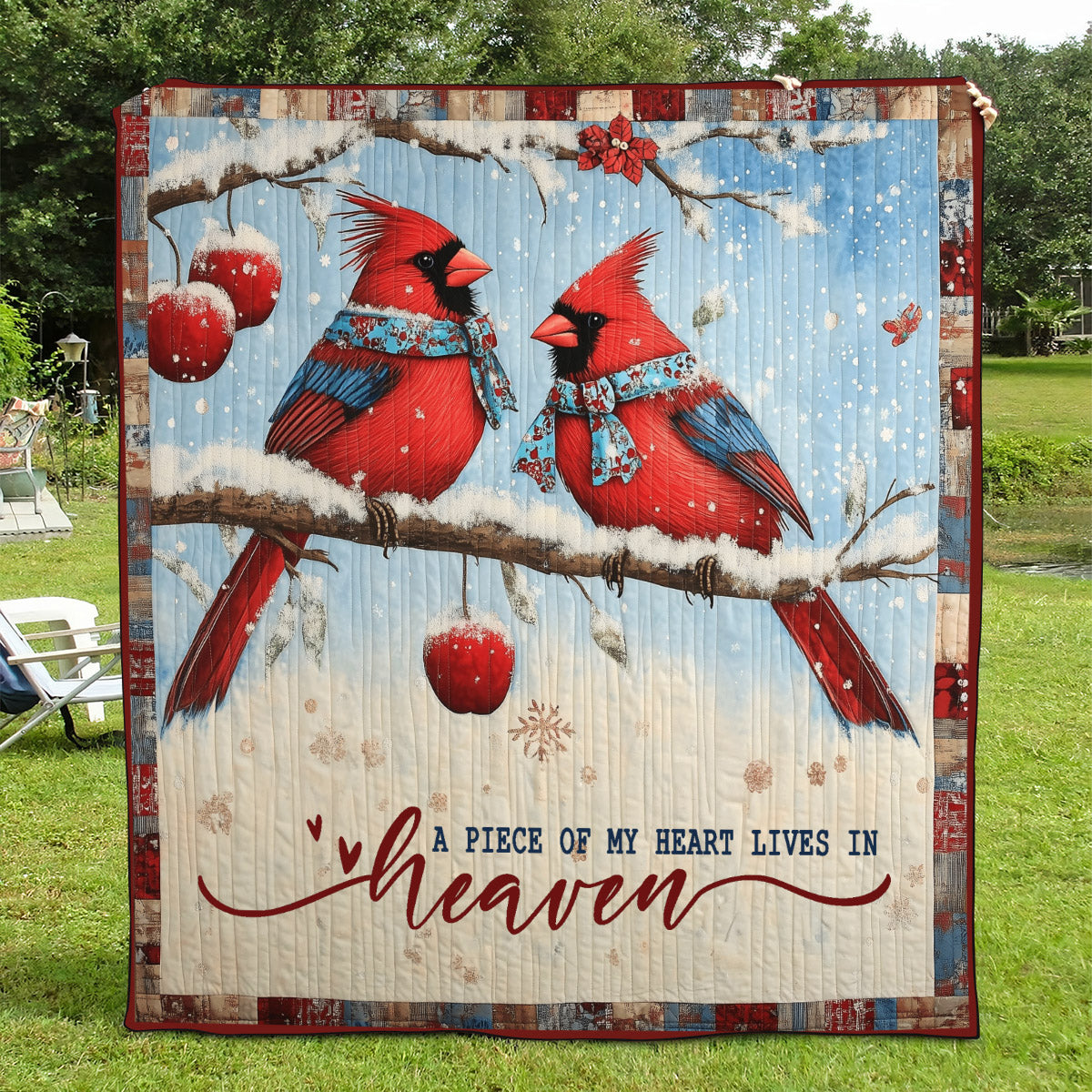 A Piece of My Heart Lives in Paradise Textile Wall Art