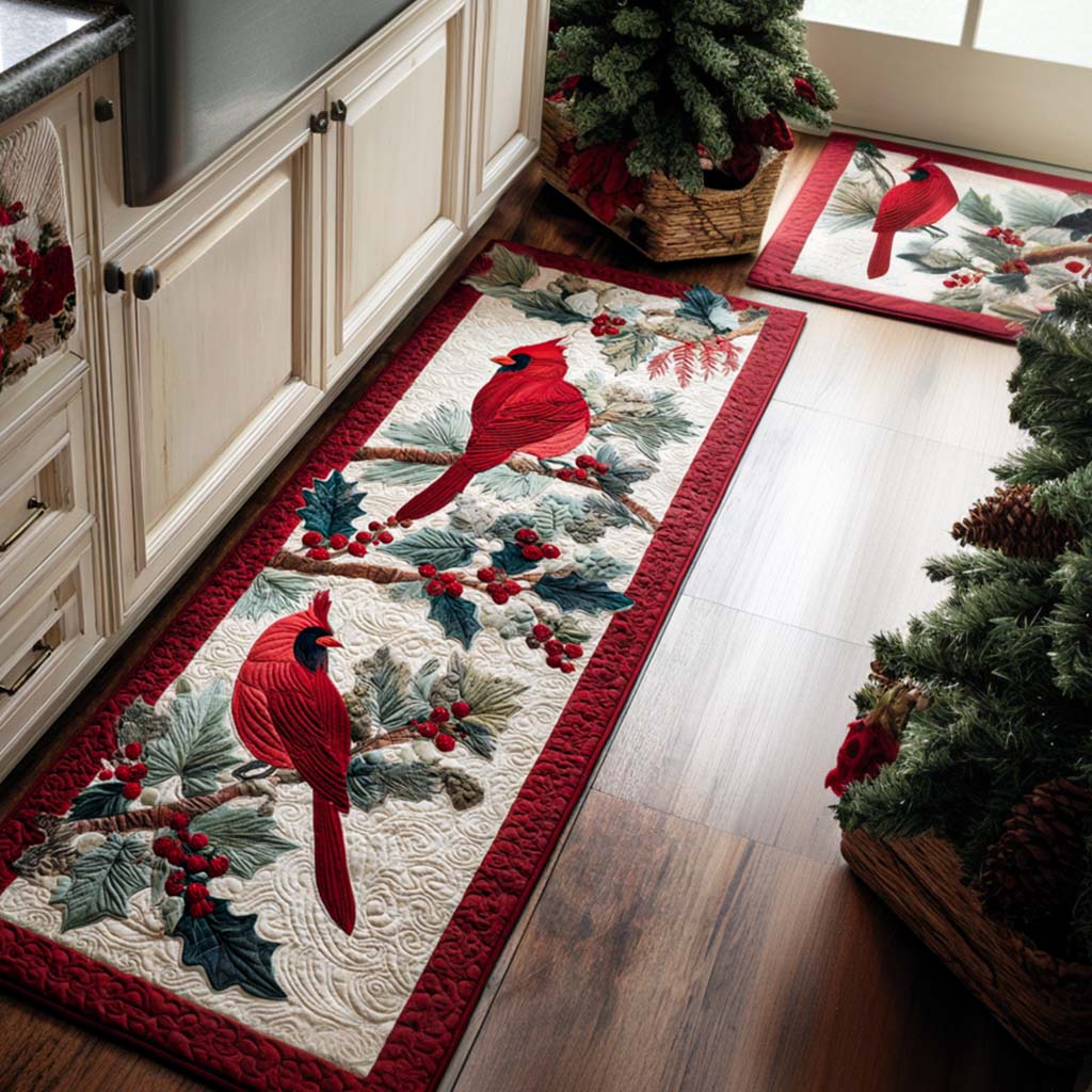 Classic Winter 2-Piece Kitchen Mat Set – London