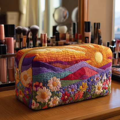 Light Patterns Quilted Toiletry Bag
