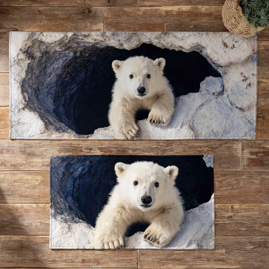Snowy Winter 2-Piece Kitchen Mat Set – Luna