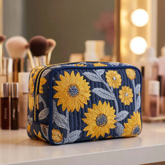 Radiant Flower Quilted Toiletry Bag
