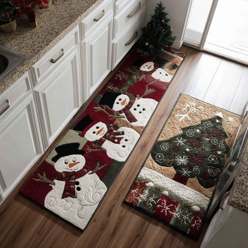 Cozy Winter 2-Piece Kitchen Mat Set