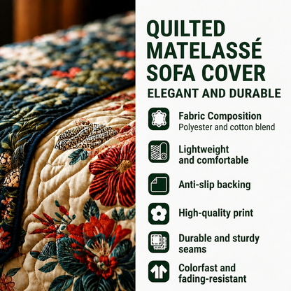 Horse Alps Quilted Sofa Cover