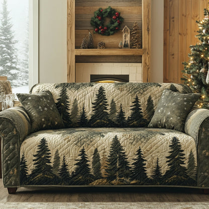 Forest Calm Quilted Sofa Cover – Manuela