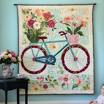 Blossom Bicycle Textile Wall Art