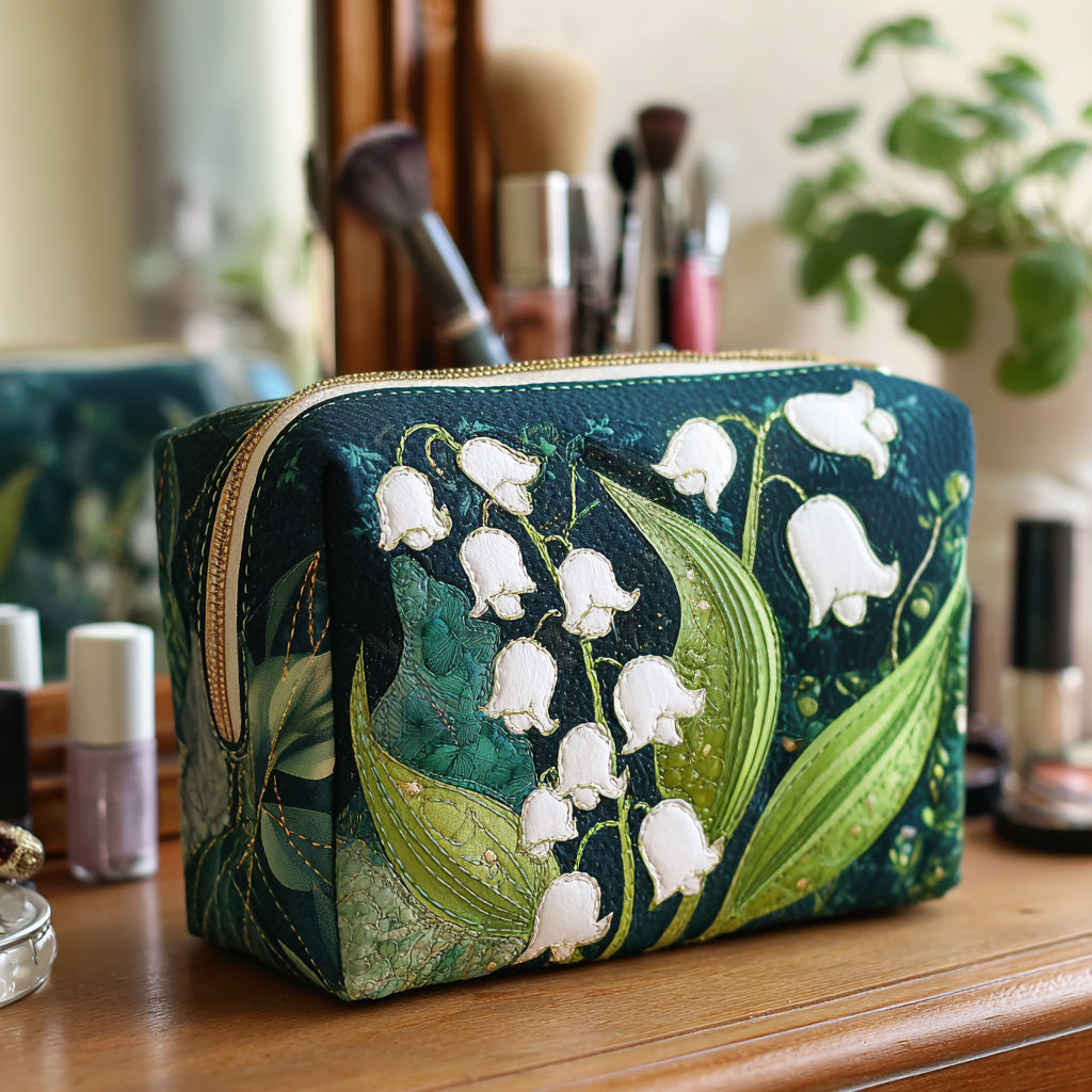 Refined Lilies Quilted Toiletry Bag