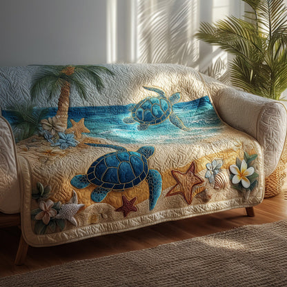 Shore of the Sea Quilted Sofa Cover