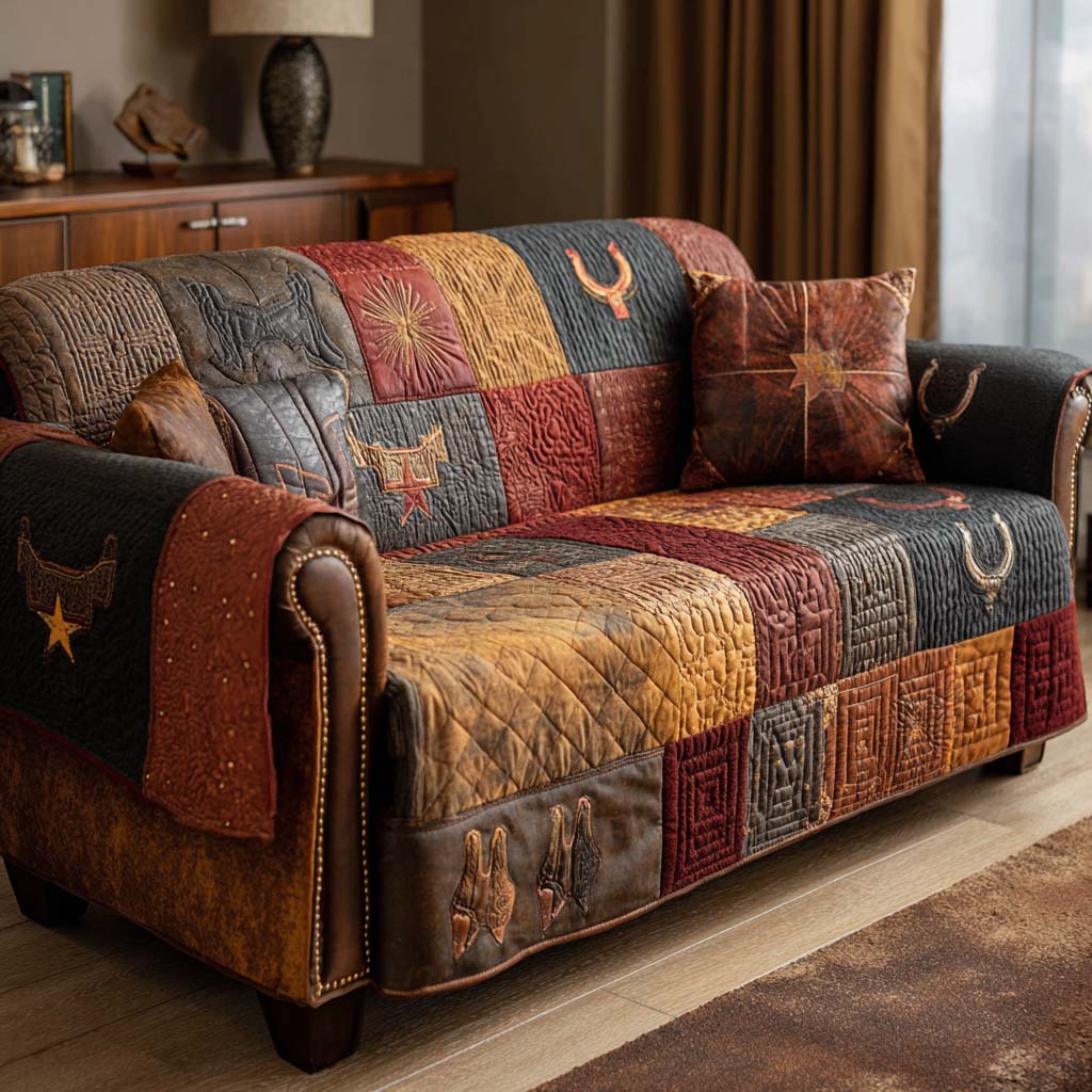 In Style Rodeo Rustic Quilted Sofa Cover