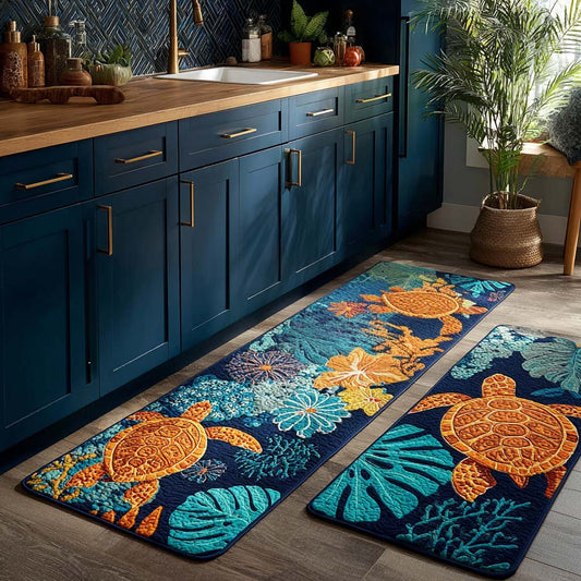 Sea Life 2-Piece Kitchen Mat Set