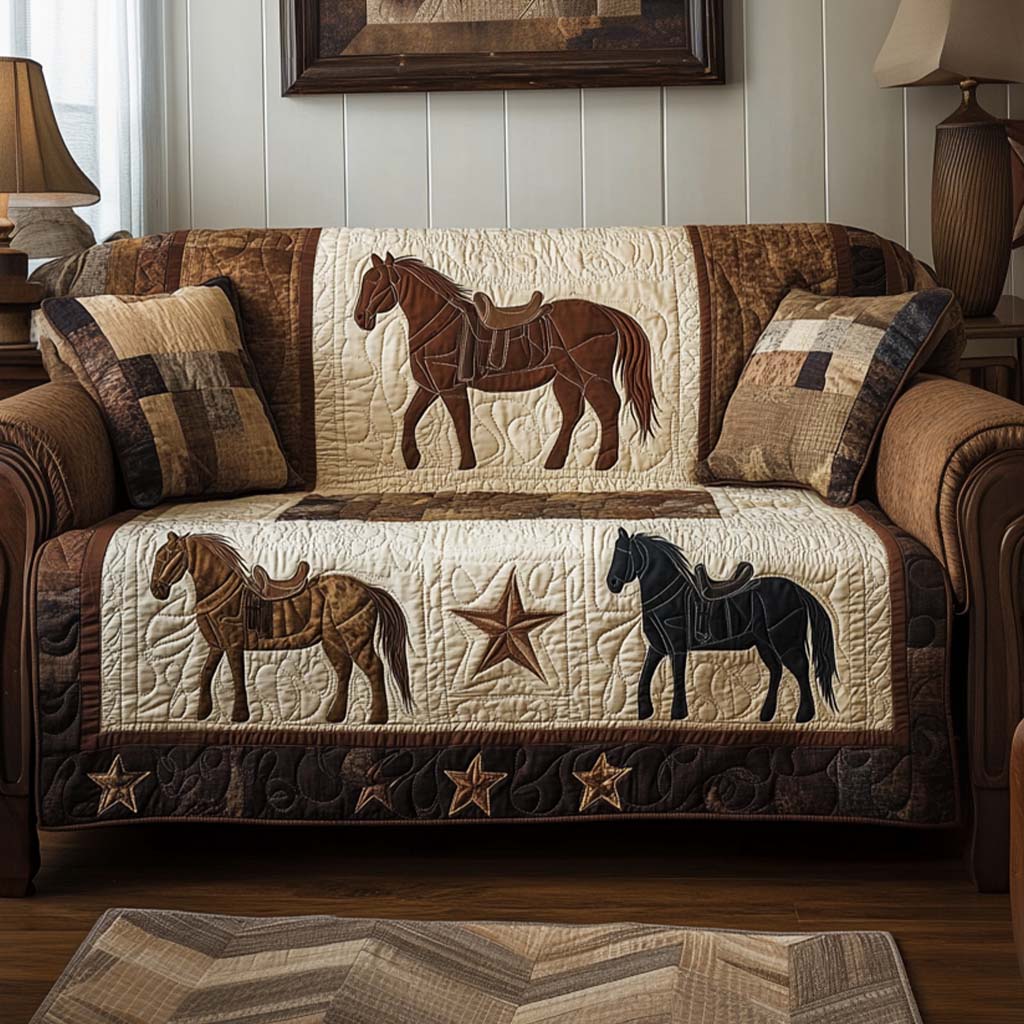 in Rodeo Style Quilted Sofa Cover