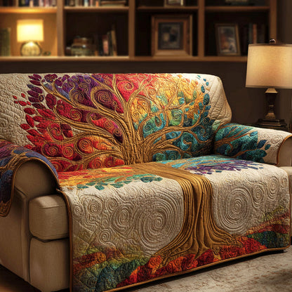 Dawn Flowers Quilted Sofa Cover
