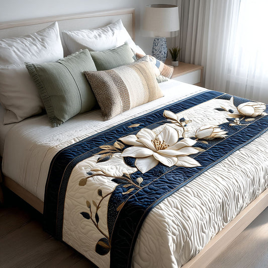 Magnolia Aura Quilted Bed Runner