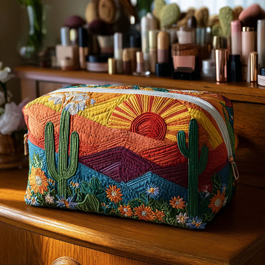 Desert Pattern Quilted Toiletry Bag