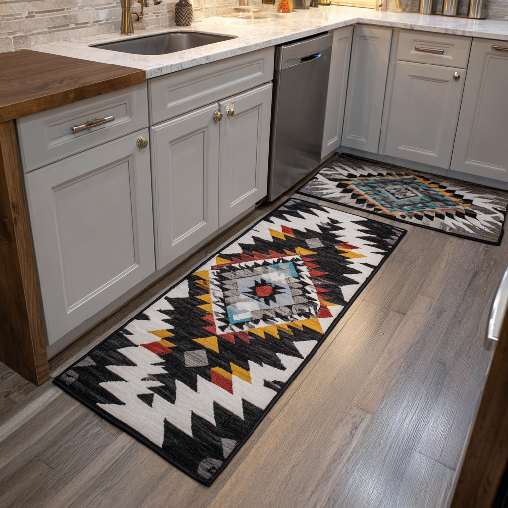 Warm Autumn Hues 2-Piece Kitchen Mat Set