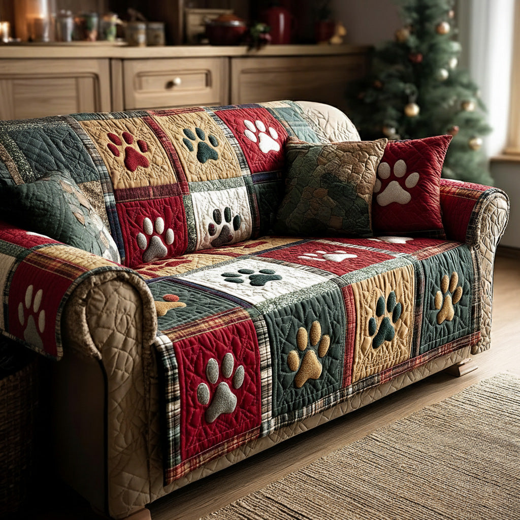 Christmas Pattern Quilted Sofa Cover – Monroe