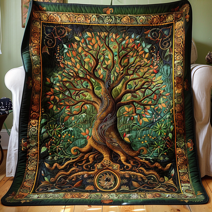 Celtic Tree of Life Quilted Blanket